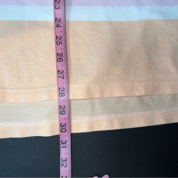 Brooks Brothers Men XL Stripe Cotton Polo Rugby Shirt Short Sleeve Pastel B11 - Picture 6 of 7